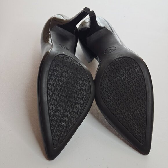 Michael Kors Black Patent Leather Nathalie Flex 4" Pump Pointy Toe Shoe Sz 8.5 - Picture 9 of 12